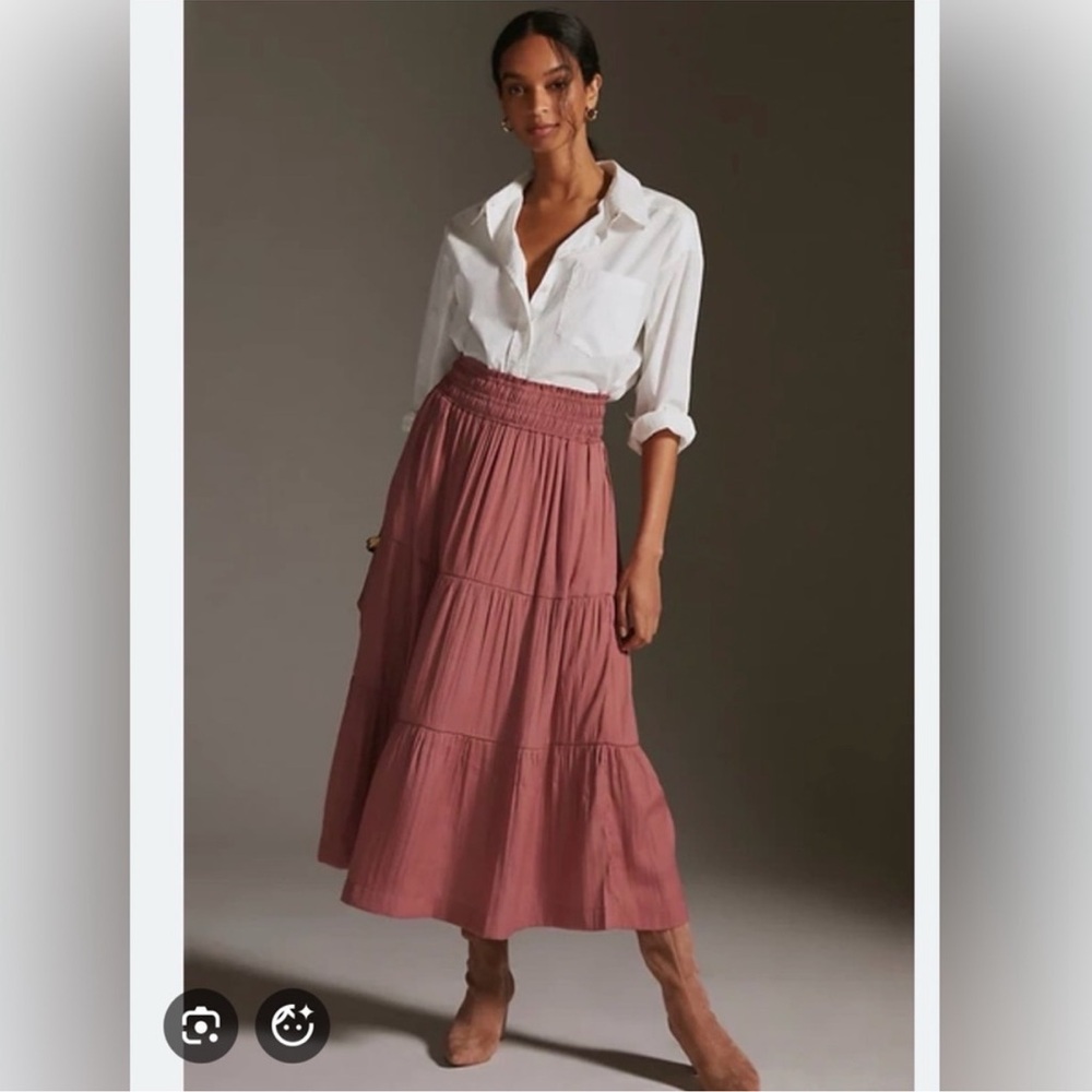 Anthropologie Silky Somerset Maxi Skirt